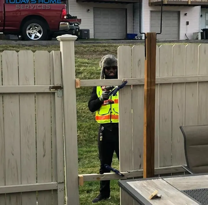Wood privacy fence project