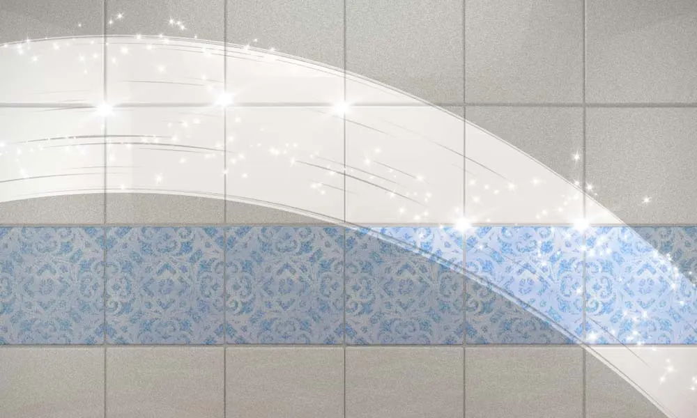 Clean, polished wall tile