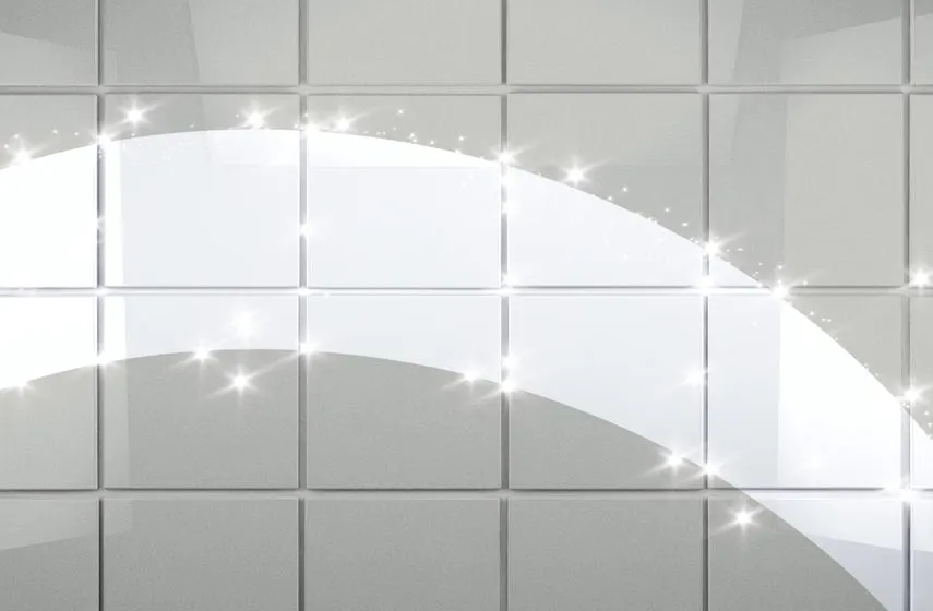 Gleaming clean tile surface